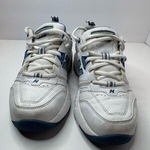 New Balance 854 White and Blue Athletic Sneakers Women's Size 8D